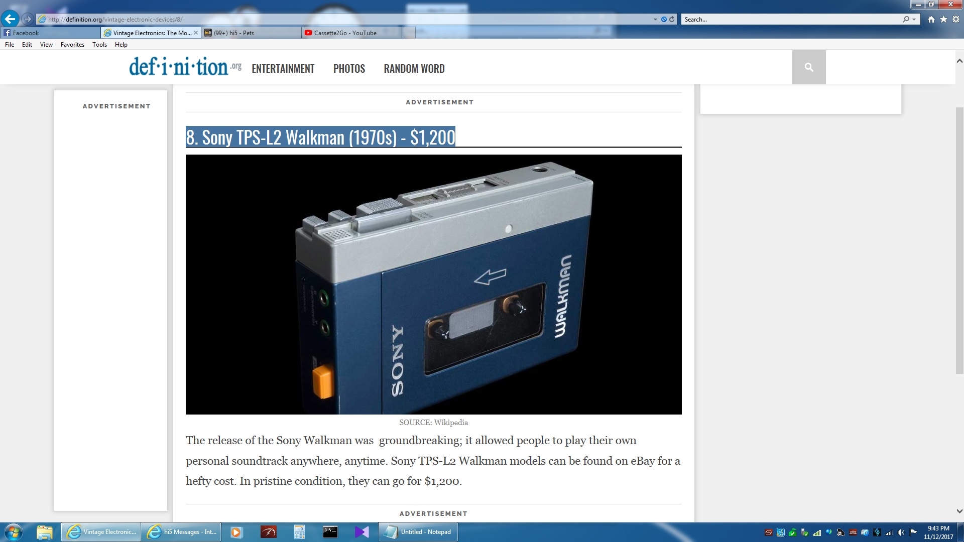 8. Sony TPS-L2 Walkman (1970s) - $1,200.jpg