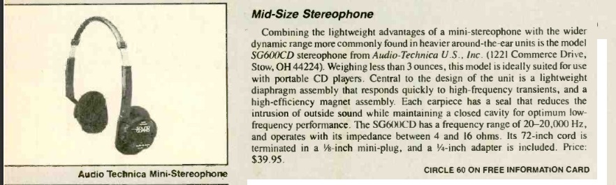 Audio-Technica SG600CD Headphones October 1989 Poptronics Magazine.jpg