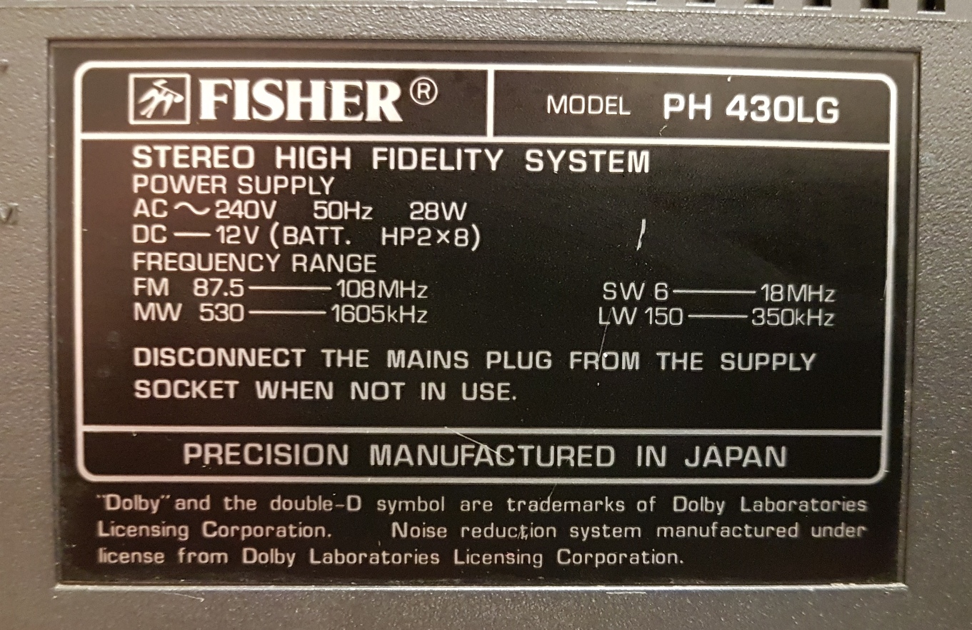 Fisher PH-430LG Portable Compo System - 5 March 2018 (8).jpg