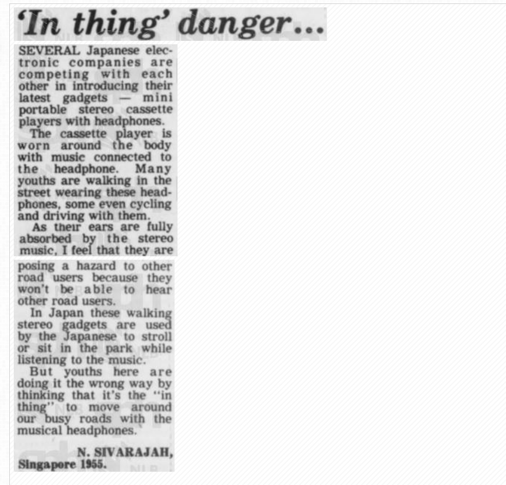 'In thing' danger Straits Times 1981.png