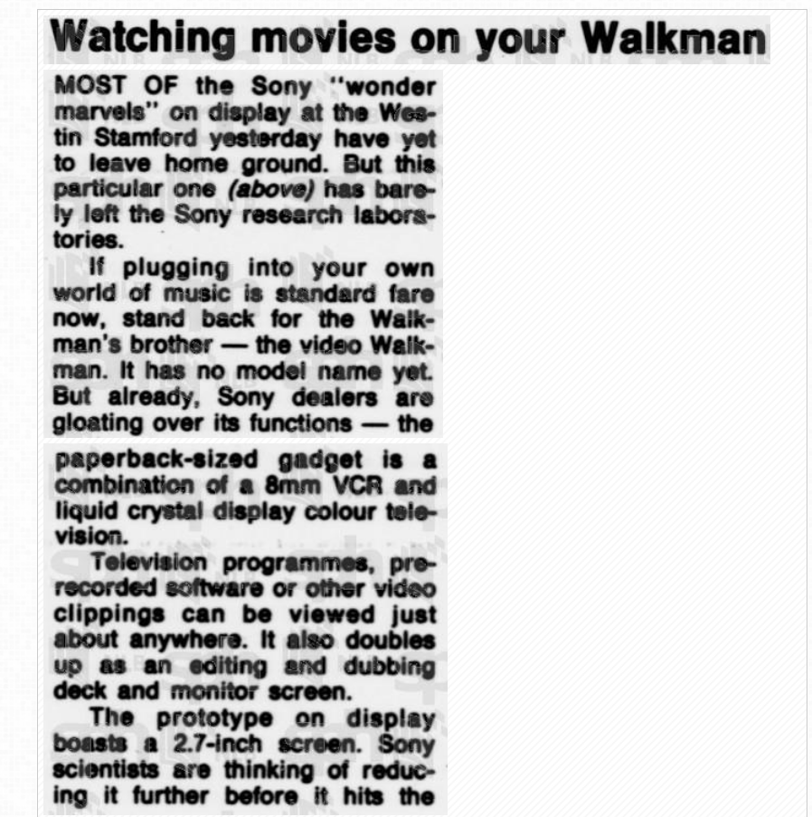 Watching movies on your Walkman biztimes 1987 1.png